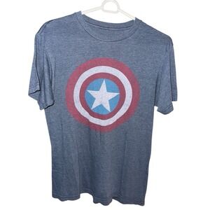 Marvel Captain America T-Shirt Men's Medium 27" Length Graphic Tee